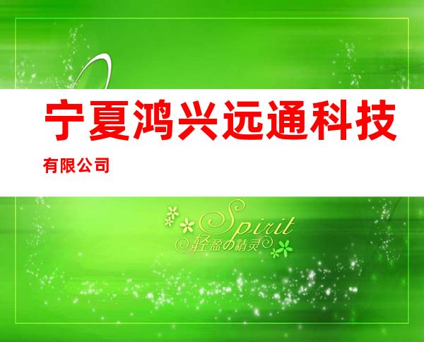 宁夏鸿兴远通科技有限公司